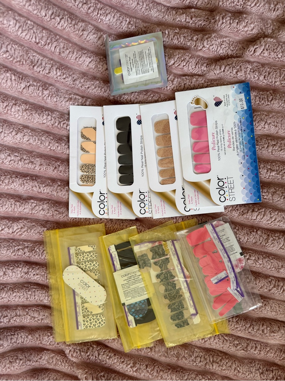 Color Street Nail Strips - Pink, Black, Gold, Leopard